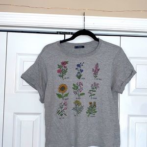 cute flower genealogy tee